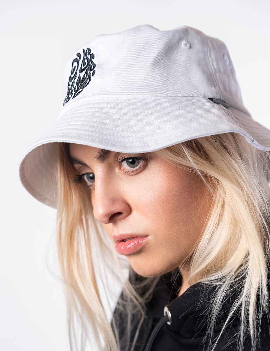 White Harmonia Bucket Hat