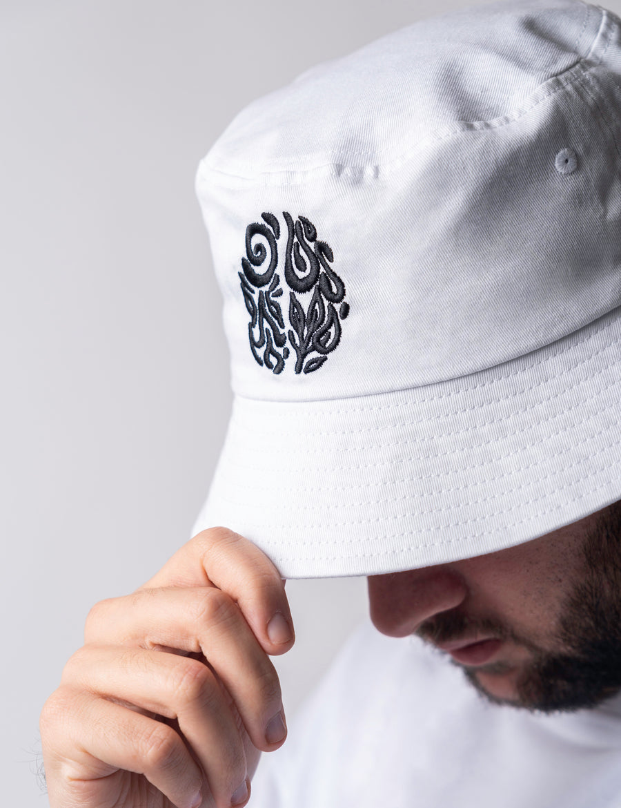 White Harmonia Bucket Hat